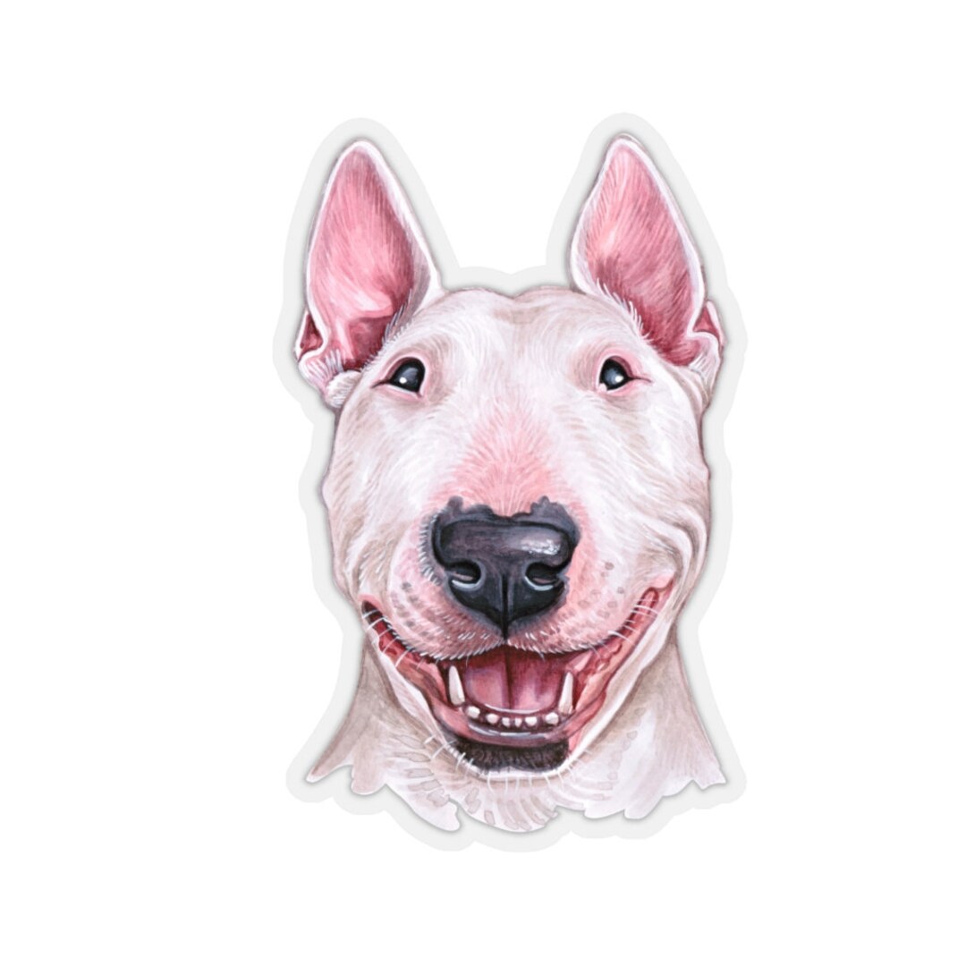 Bull Terrier Sticker~hand Drawn Dogs Kiss-cut Decal~pretty Pet