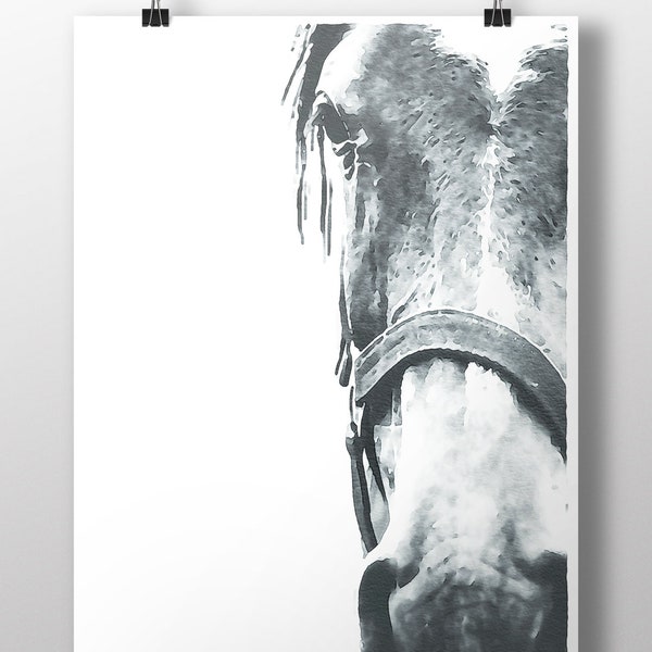 Horse Face Art Etsy
