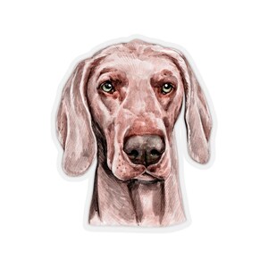 Red Weimaraner Sticker~Hand Drawn Dogs Kiss-Cut Decal~Pretty Pet Accessories~Gift for Dog Lover~Weimaraner Gifts