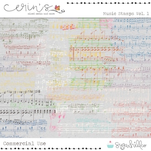 Notenstempel Vol. 1 ~ Kommerzielle Nutzung Digitale Elemente ~ Digitale Kunst und Junk Journal Zubehör ~ Mixed Media Art Journal Making Tool