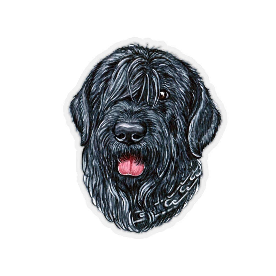 Black Terrier Stickerhand Drawn Kiss-cut - Etsy