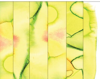 Summer Sorbet Watercolor Paper Vol2~Digital Craft Paper~Commercial Use Texture~Digital Scrapbooking Supplies~Yellow and Green Paper