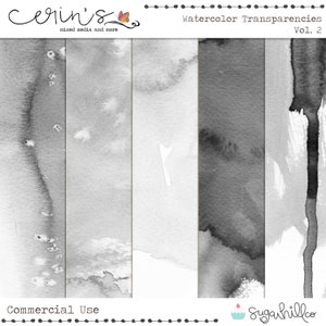 Watercolor Transparencies Vol.2~Commercial Use Digital Textures~High Quality CU~Commercial Use OK~Watercolor Textures~Hand Painted Digital
