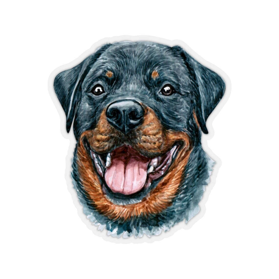Rottweiler StickerHand Drawn Dogs Kiss-Cut DecalPretty Pet | Etsy