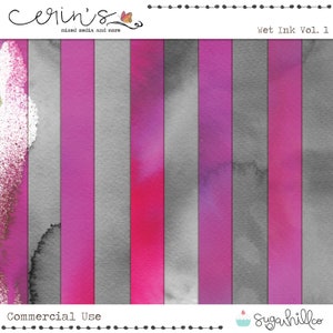 Wet Ink Overlays Vol 1 ~Commercial Use Texture~Digital Paper~Hand Painted Paper~Digital Watercolor Paper~Digital Scrapbooking~Sprayed Ink