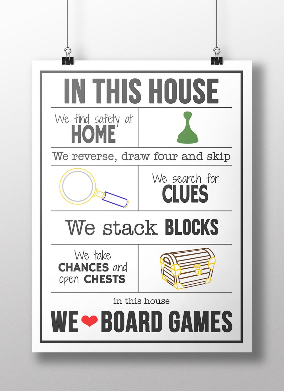 Classic Board Game Geek Wall Arttable Top Game Art Printgift Etsy