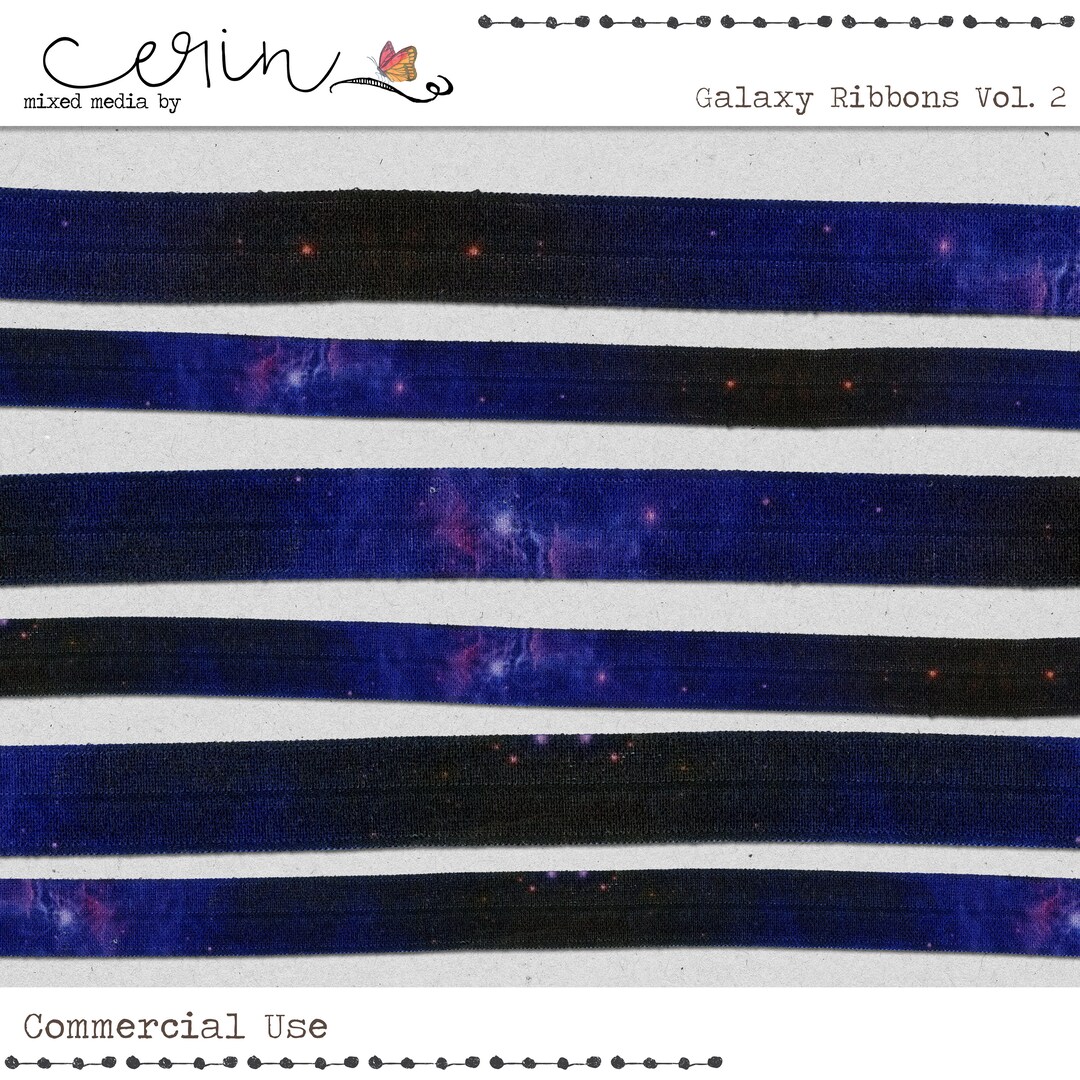 Digital Galaxy Ribbons Volume 2~commercial Use Scrapbooking Elements - Etsy