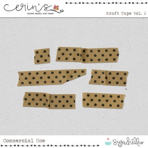 Digitales Kraft Tape ~ Digital Elements ~ Realistisches Washi Tape ~ Gestreiftes Band ~ Elemente für kommerzielle Nutzung ~ Hochwertige CU-Produkte ~ Digital Scrapbooking