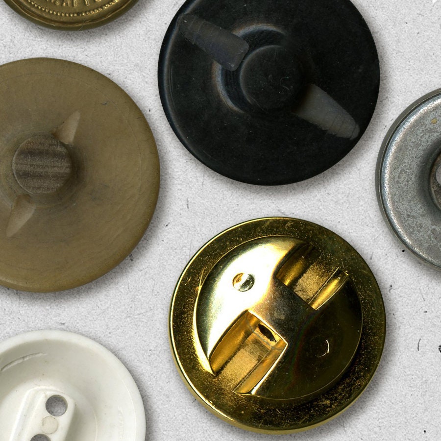 Digital Vintage Button Backs~commercial Use Elements~realistic Button ...