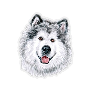 Alaskan Malamute Sticker~Hand Drawn Dogs Kiss-Cut Decal~Pretty Pet Accessories~Gift for Dog Lover~Malamute Gifts_Dog Mom Gift
