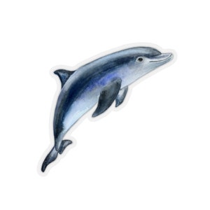 Watercolor Dolphin Decal~Jumping Porpoise Sticker~Waterbottle and Laptop Decals~Dolphin Gifts