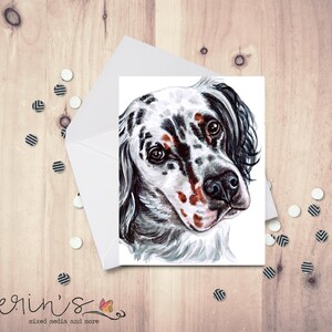 English Setter Note Card~Blank Watercolor Dog Notecards~Canine Stationery~Gift for Dog Mom~Setter Gifts
