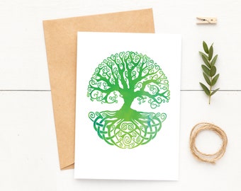 Quilled Tree Of Life Greeting Card - View #3