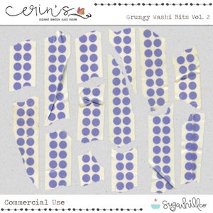 Schmutzige Washi Bits ~ Digitale Tape-Elemente ~ Realistisches gestreiftes Band ~ Elemente zur kommerziellen Nutzung ~ Hochwertige CU-Produkte ~ Digital Scrapbooking