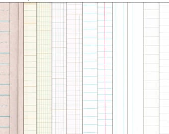 Digital Lined Paper~Digital Notebook Paper~Digital School Paper~Ledger Paper~Commercial Use Texture~Digital Scrapbooking~High Quality CU