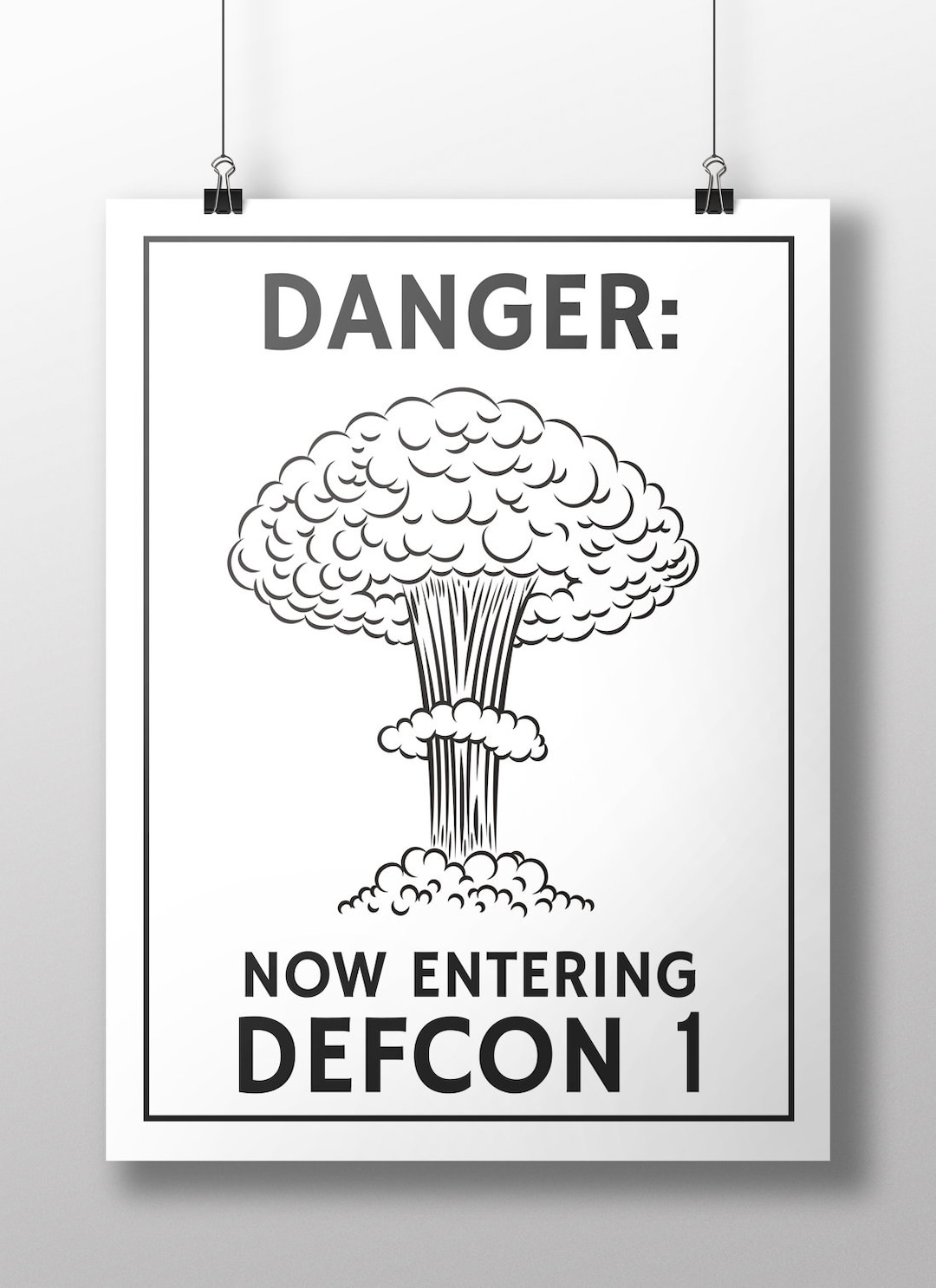 Def Con One Game Room Warning Sign~now Entering the Danger Zone Poster ...