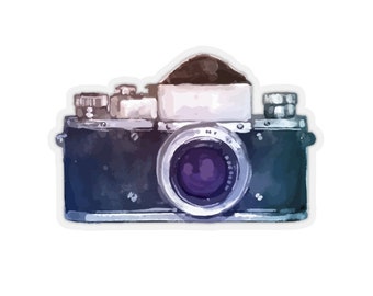 Watercolor Vintage Camera Kiss-Cut Stickers~Photographer Decal~Photographer Gift