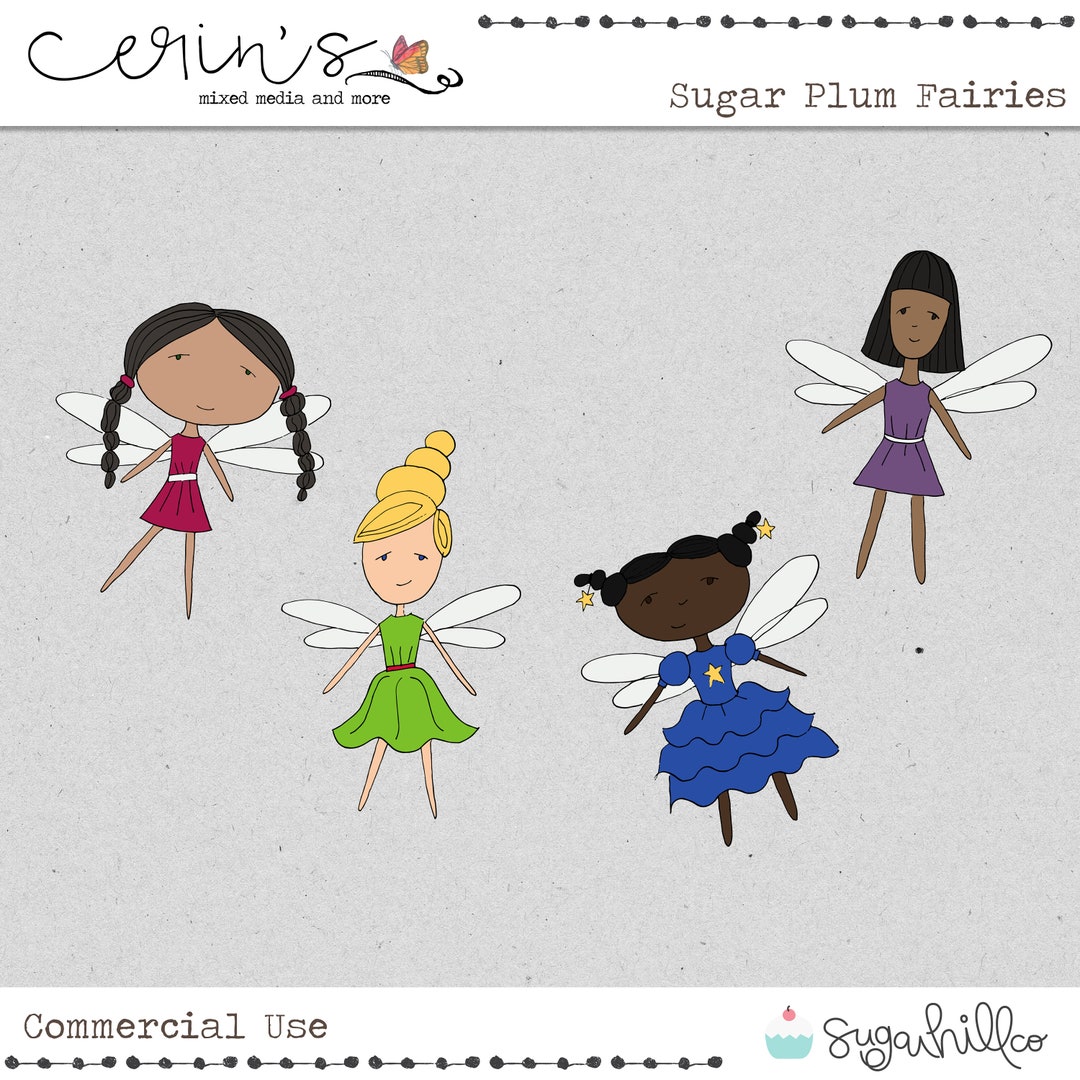 Sugar Plum Fairy Templateseditable Digital Art Dolls - Etsy