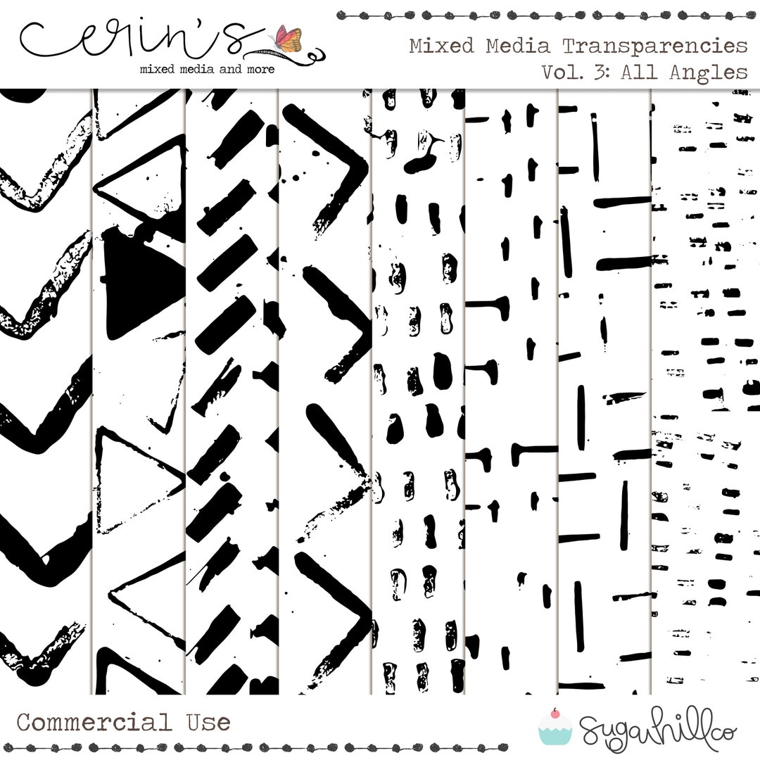 Mixed Media Transparencies Vol.3 Angles~commercial Use Digital Textures ...