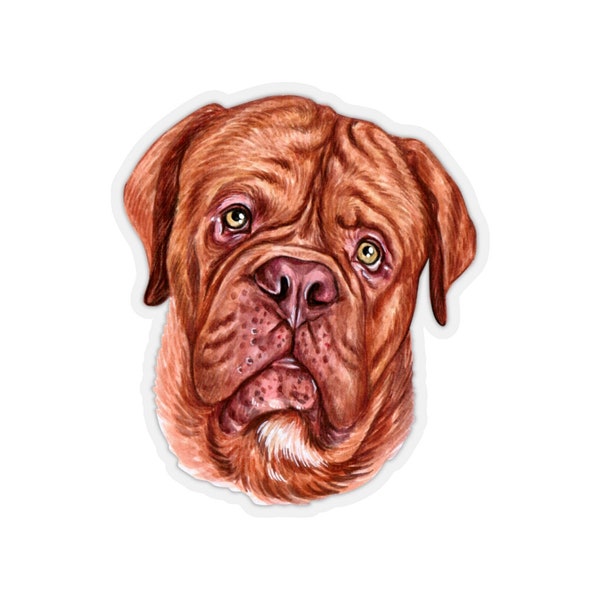 French Mastiff Sticker~Hand Drawn Dogs Kiss-Cut Decal~Pretty Pet Accessories~Gift for Dog Lover~Mastiff Gifts
