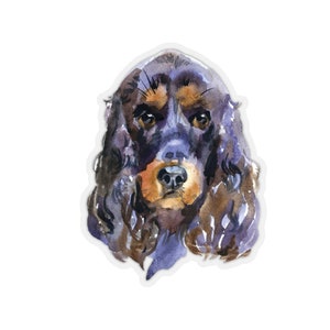 Black Cocker Spaniel Sticker~Hand Drawn Dogs Kiss-Cut Decal~Pretty Pet Accessories~Gift for Dog Lover~Cocker Spaniel Gifts