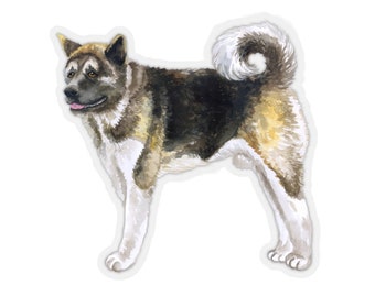 Full American Akita Sticker~Hand Drawn Dogs Kiss-Cut Decal~Pretty Pet Accessories~Gift for Dog Lover~Akita Gifts