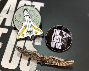 The Last Of Us Part 2 Pin Badges + Stickers | New The Last Of Us Ellie Rocket Pin, Ellie Wings Pin, TLOU Firefly Pin Cosplay Birthday Gift