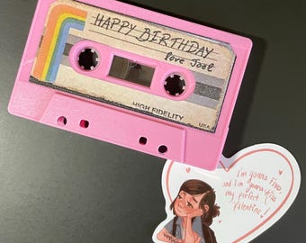 Cassette inspirée du jeu pour la Saint-Valentin : cadeau d'anniversaire d'Ellie et Joel + autocollant
