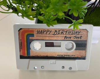 Cassette d'anniversaire inspirée du jeu avec photo, cadeau cosplay