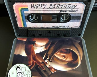 The Last of Us Birthday Cassette Tape + case/stand, Apollo 11 Launch audio | Spaceship Pin Badge | working audio tape cosplay birthday gift