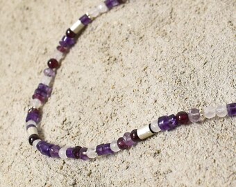 Kette mit Amethyst und 925er Silber