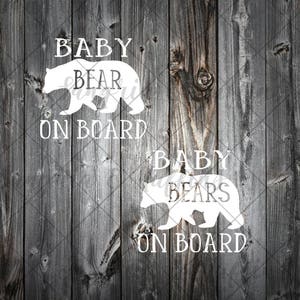 Baby Bear On Board, Baby Bears On Board decal, car/window/decal, kids on board decal, car decal, kids in car decal, van decal, SUV decal