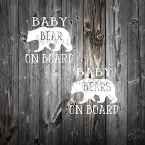 Baby Bear On Board, Baby Bears On Board decal, car/window/decal, kids on board decal, car decal, kids in car decal, van decal, SUV decal