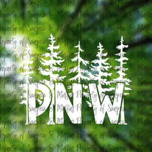 Pacific Northwest Forest - car, window, laptop, tablet decal - PNW love decal - PNW life decal, Oregon, Washington, Idaho, Upper Left Coast