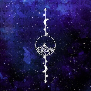 Night Court Decal, Mountain And Star Book Sticker, For Readers - Oracal 651 Vinyl | Gloss Finish, Multiple Sizes