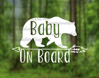Baby On Board Decal: Waterproof Vinyl for Car, Van, SUV Windows
