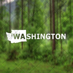 Washington State Decal - car, window, laptop, tablet decal, pnw love, pnw pride, pnw decal, Washington pride, Washington Decal
