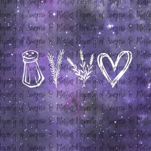 Love Themed Decal, Lavender & Rosemary Herbal Design | Oracal Gloss Vinyl, Removable, Multiple Sizes