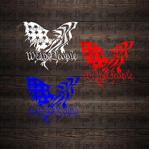 We The People Eagle USA Flag - Car decal - Window decal - Laptop decal - Tablet decal - US flag decal - Patriotic Flag, Patriot