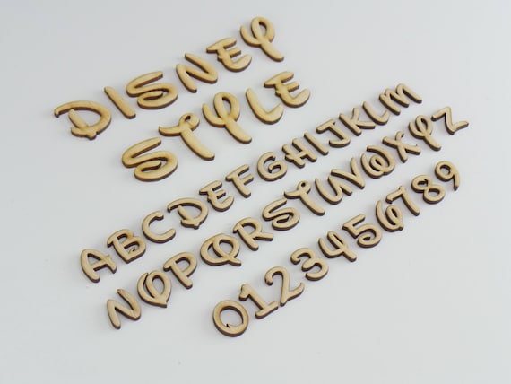 MDF Wooden Alphabet Letters /& Numbers 6mm Thick Disney Font