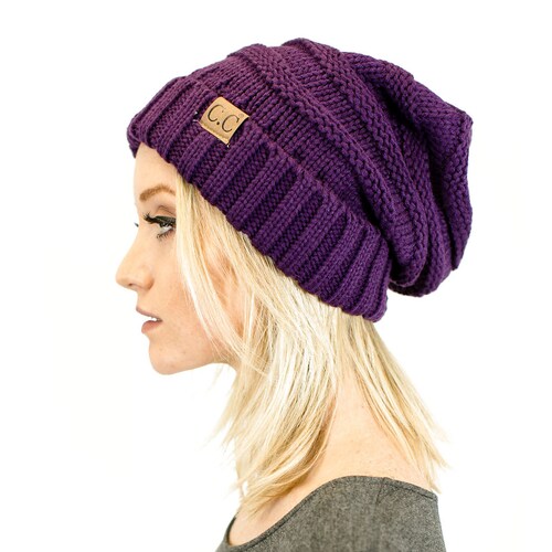 Womens Slouchy Beanie Slouchy Knit Hat Alpaca Wool Beanie Etsy