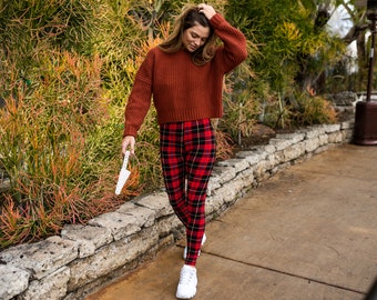 plaid leggins