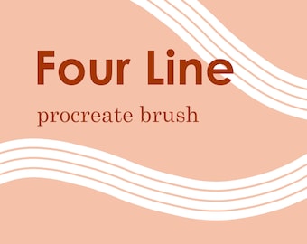 Pennello per lettering a quattro linee per Procreate (download immediato)