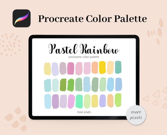 Arco iris pastel paleta de colores Procreate código - Etsy México