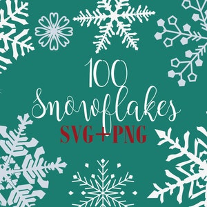 100 Snowflake svg, Christmas png file, Flake Winter svg, Winter svg, Silhouette Cut File, cricut, INSTANT DOWNLOAD, Commercial Use Included