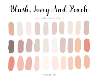 Palette di colori Procreate Blush Ivory Peach: 30 campioni (download immediato)