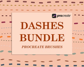 Dash Line Procreate Brushes: set di pennelli per lettering (download digitale)