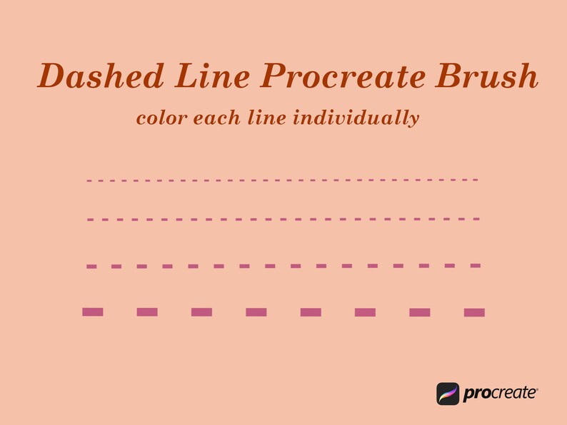 Dashed Line Procreate Brush: Border & Lettering (digital Download) - Etsy