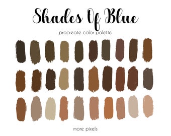 Palette di colori Procreate Brown Tones: 30 campioni (download immediato)