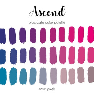 Ascend, Procreate Color Palette,  Hex Code, iPad, Color Palette, Swatches, INSTANT DOWNLOAD, 30 colors